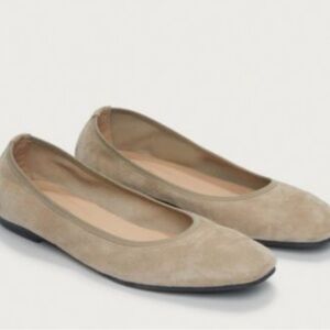 BRAND NEW - THE WHITE COMPANY - square toe suede ballet flats SIZE 38